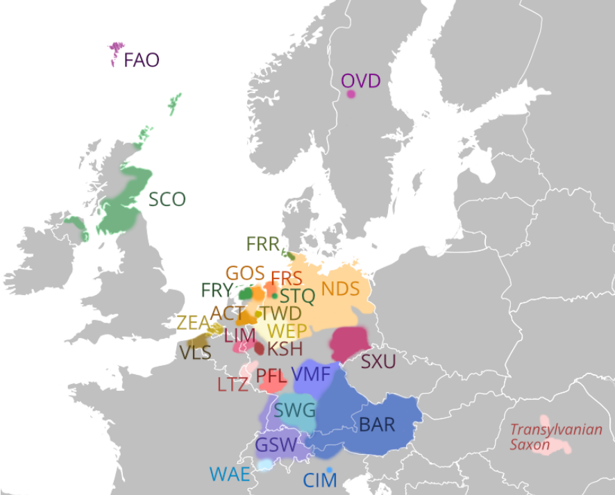 Survey: Corpora For Germanic Low Resource Language Varieties